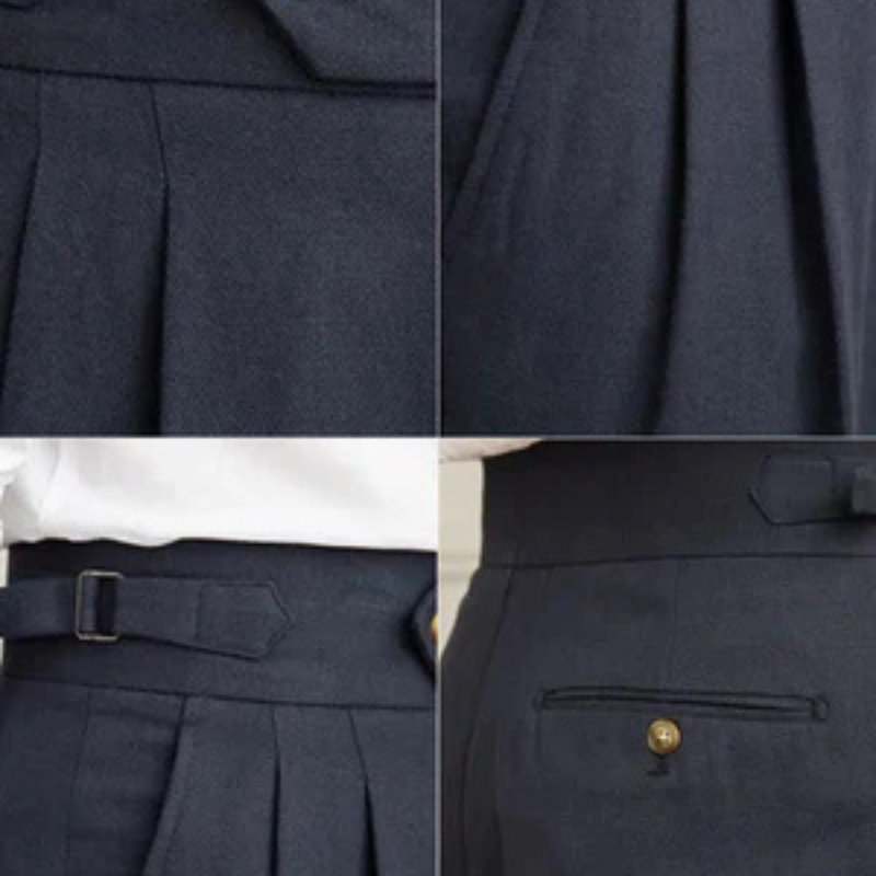 The Catania Linen Pleated Trouser