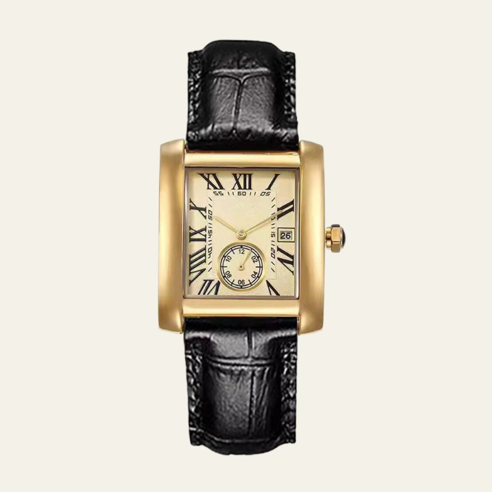 The Lyon Leather Rectangular Watch