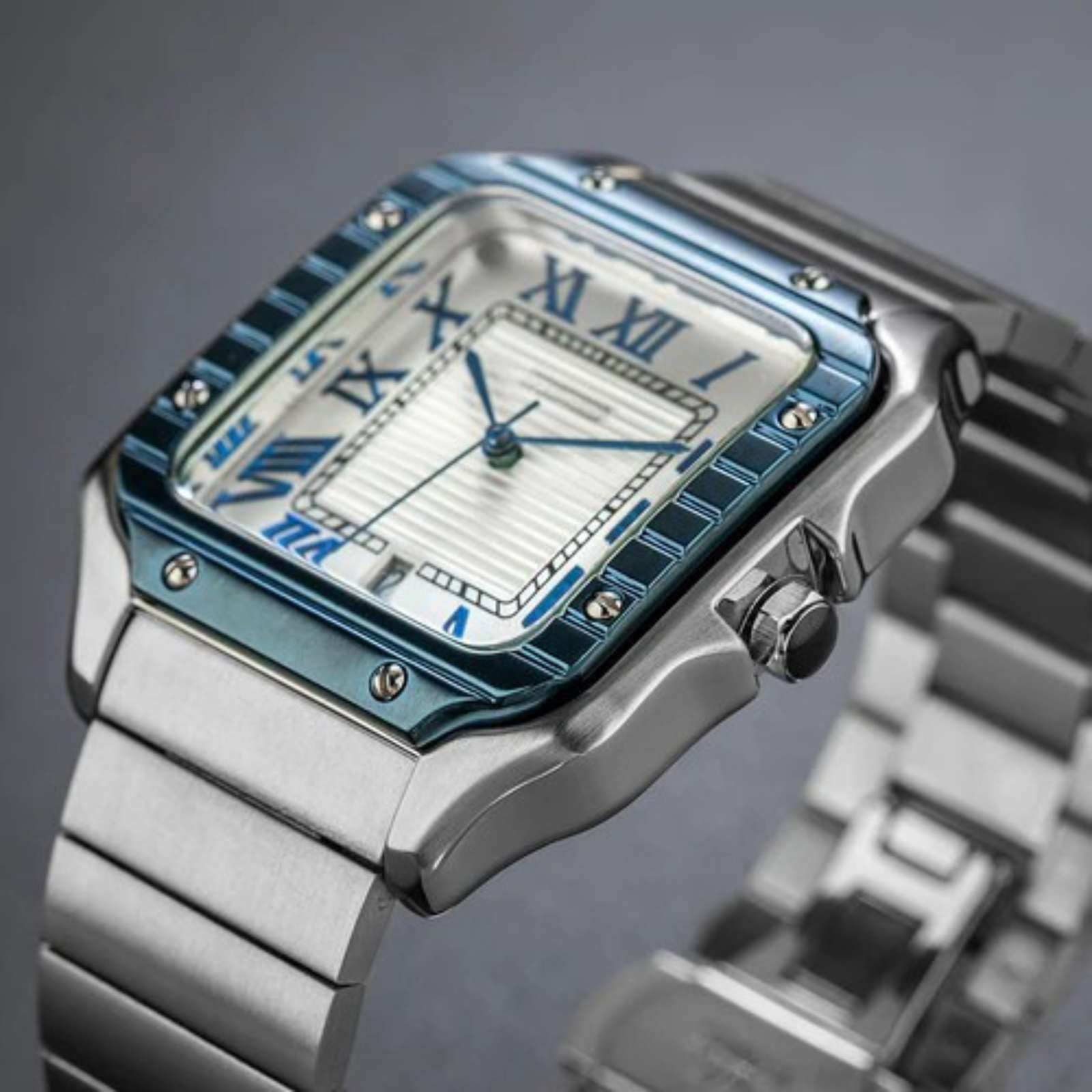 The Seville Stainless Steel Square Watch