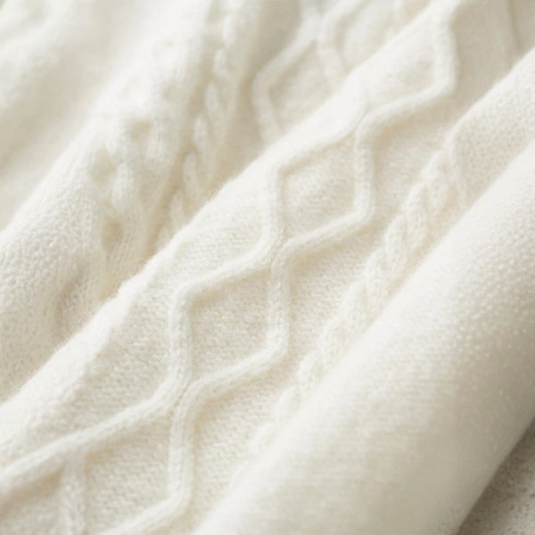 The Zermatt Merino Wool Cable Turtleneck