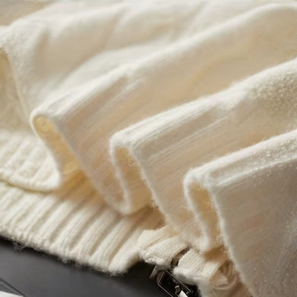 The St. Moritz Merino Cable Zip Sweater