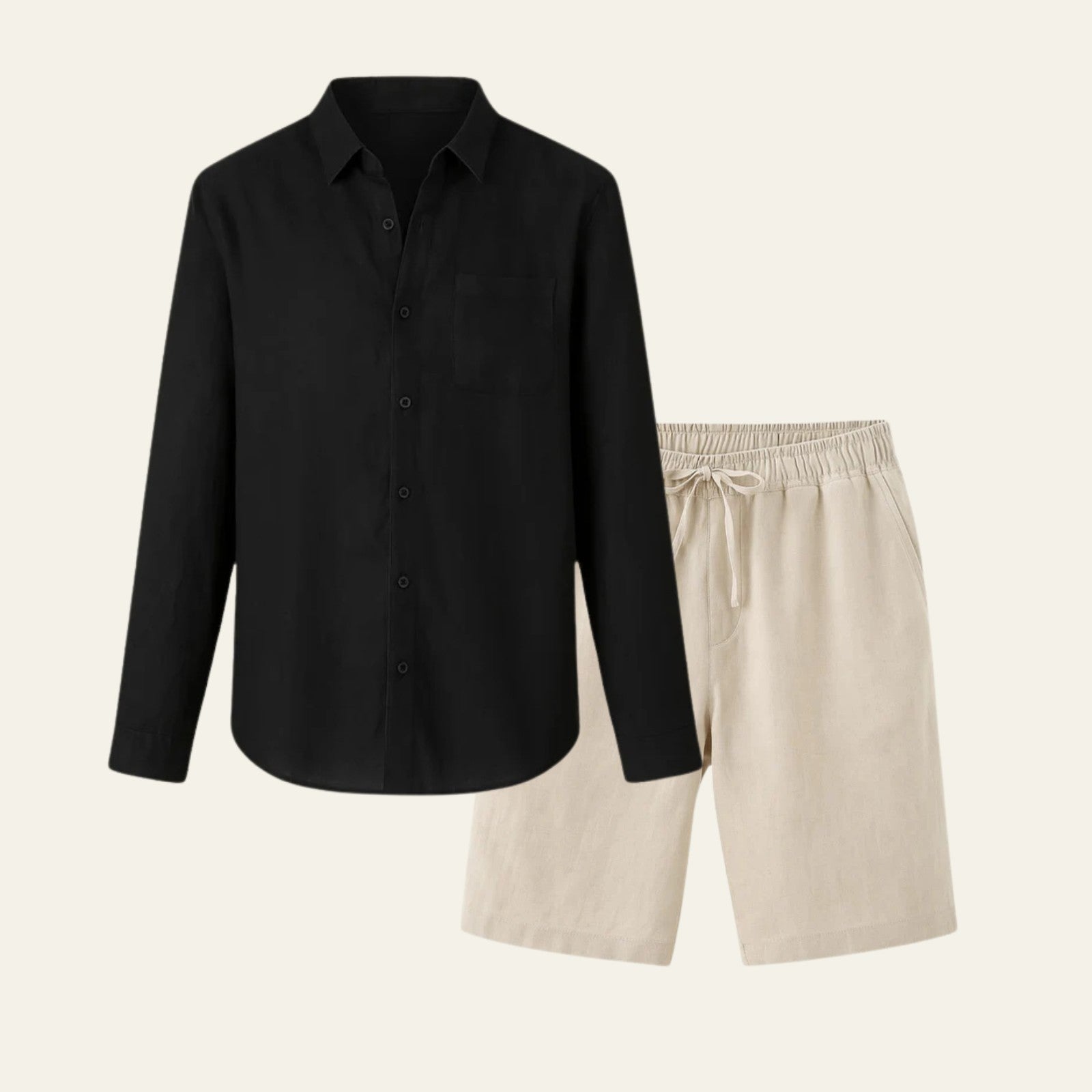 The Amalfi Linen Resort Shorts Set