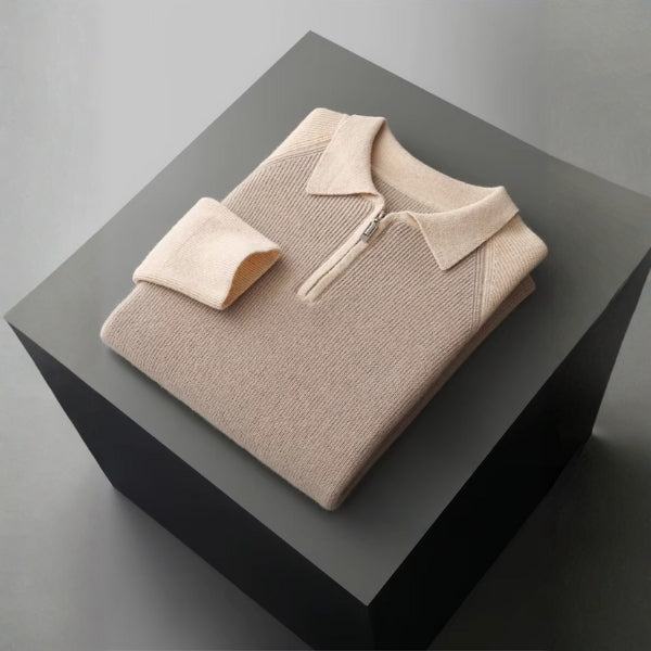 The Como Merino Half-Zip Polo
