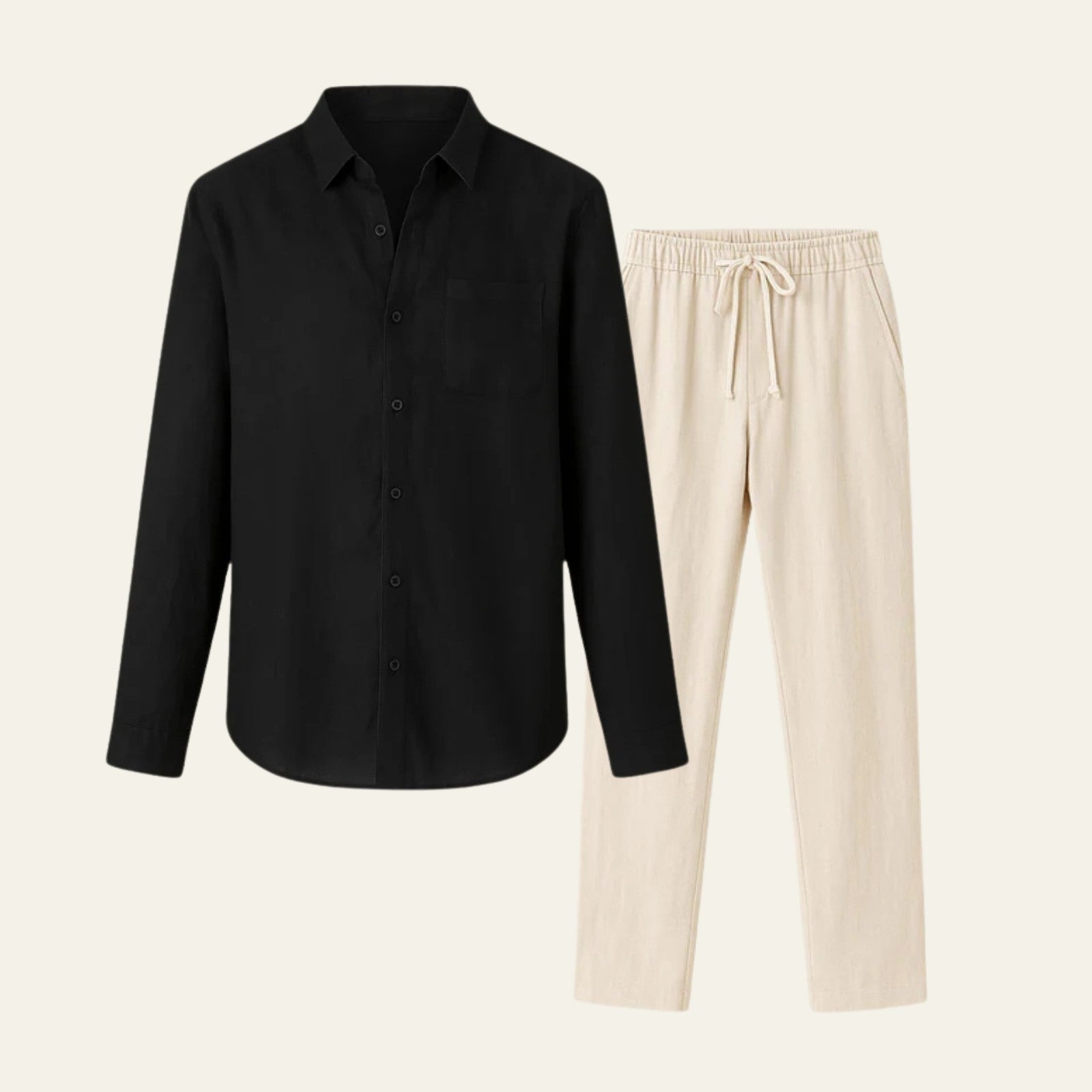 The Tangier Linen Tailored Trousers Set