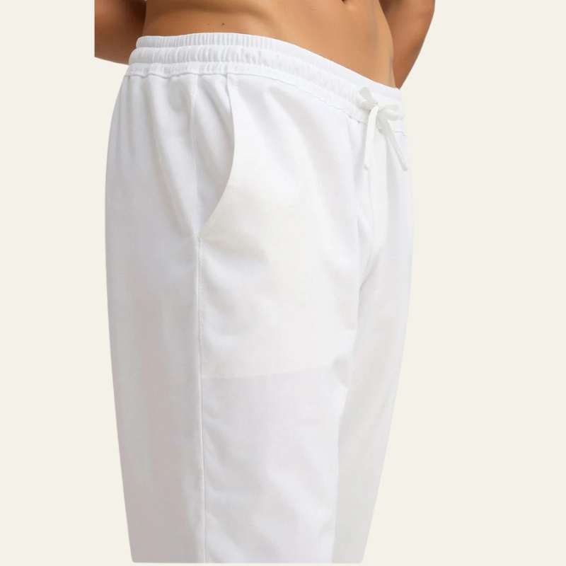 The Positano Cotton–Linen Drawstring Trouser