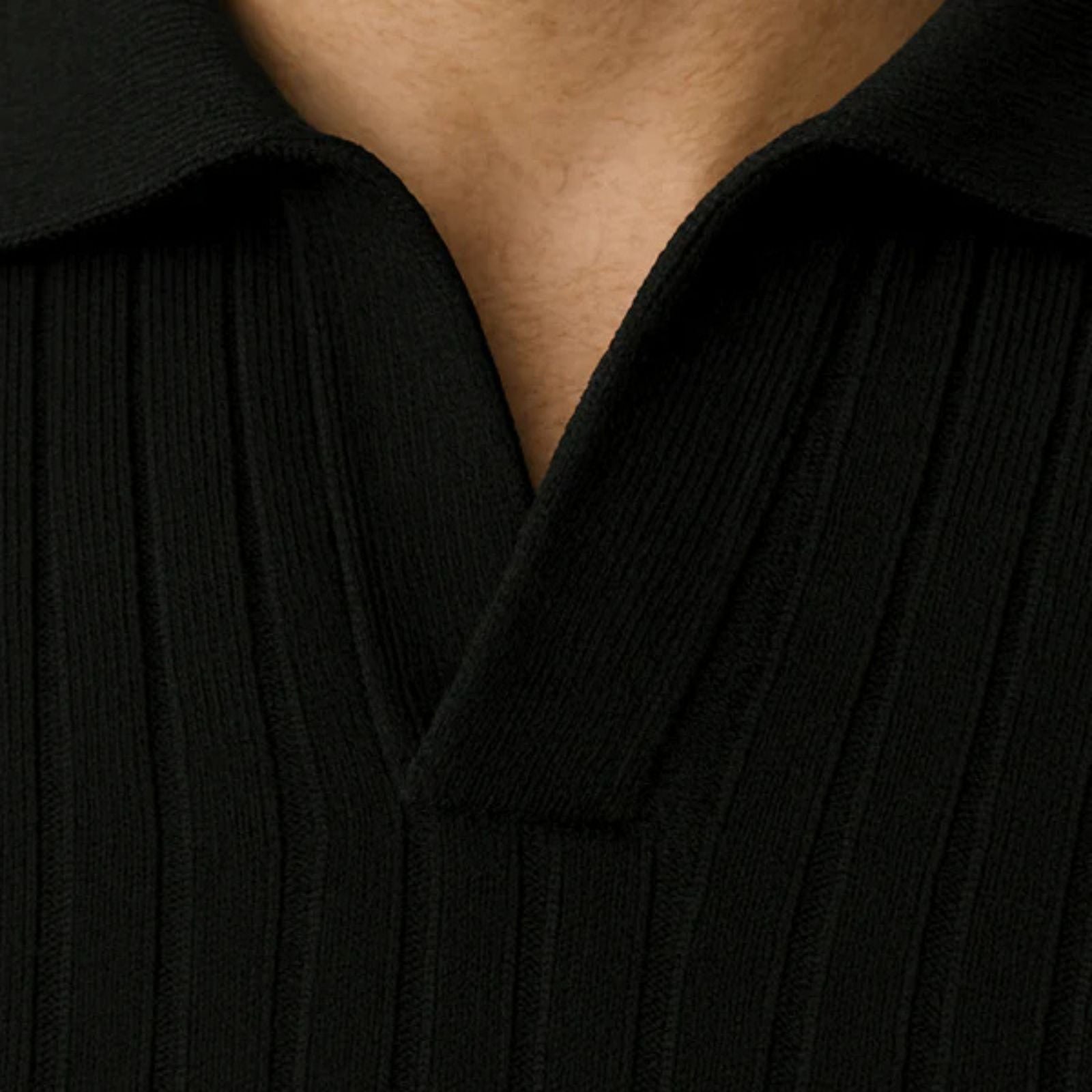 The Oslo Ribbed Knit Polo