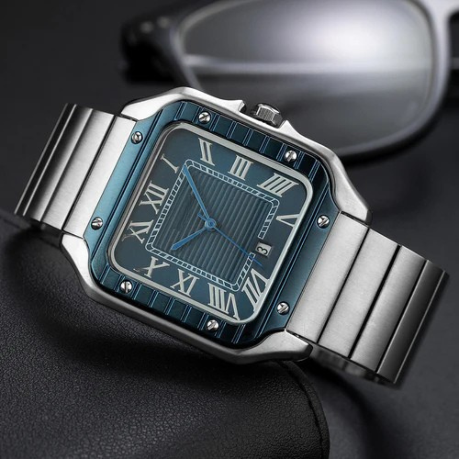 The Seville Stainless Steel Square Watch