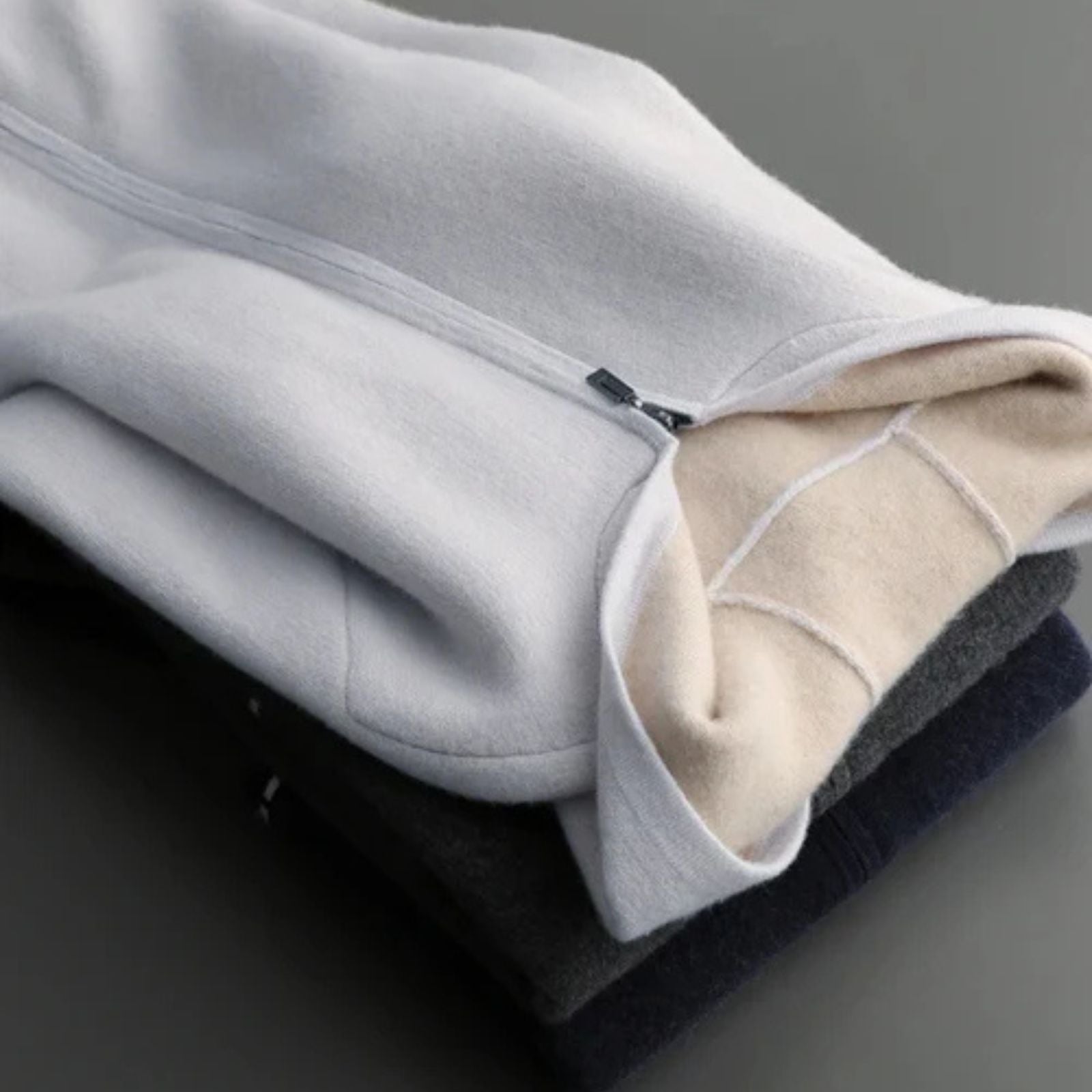 The Basel Cashmere Refined Zip Hoodie