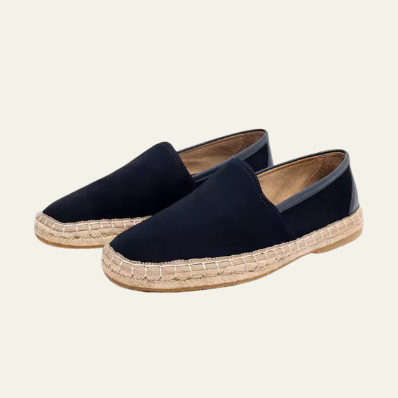 The Ravello Navy Suede Espadrille