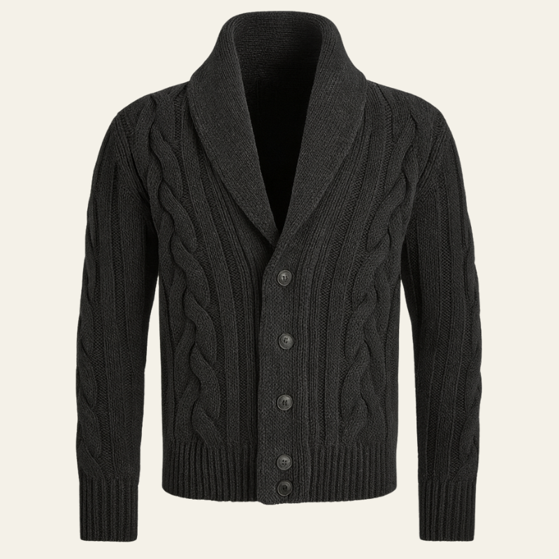The Whitby Cable-Knit Shawl Cardigan