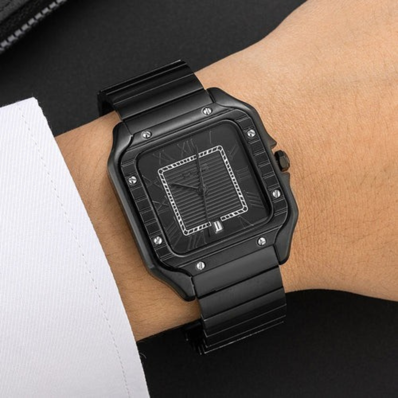 The Seville Stainless Steel Square Watch