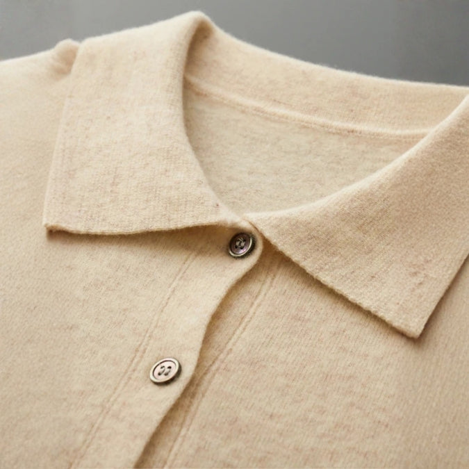 The Bellagio Merino Wool Polo Cardigan