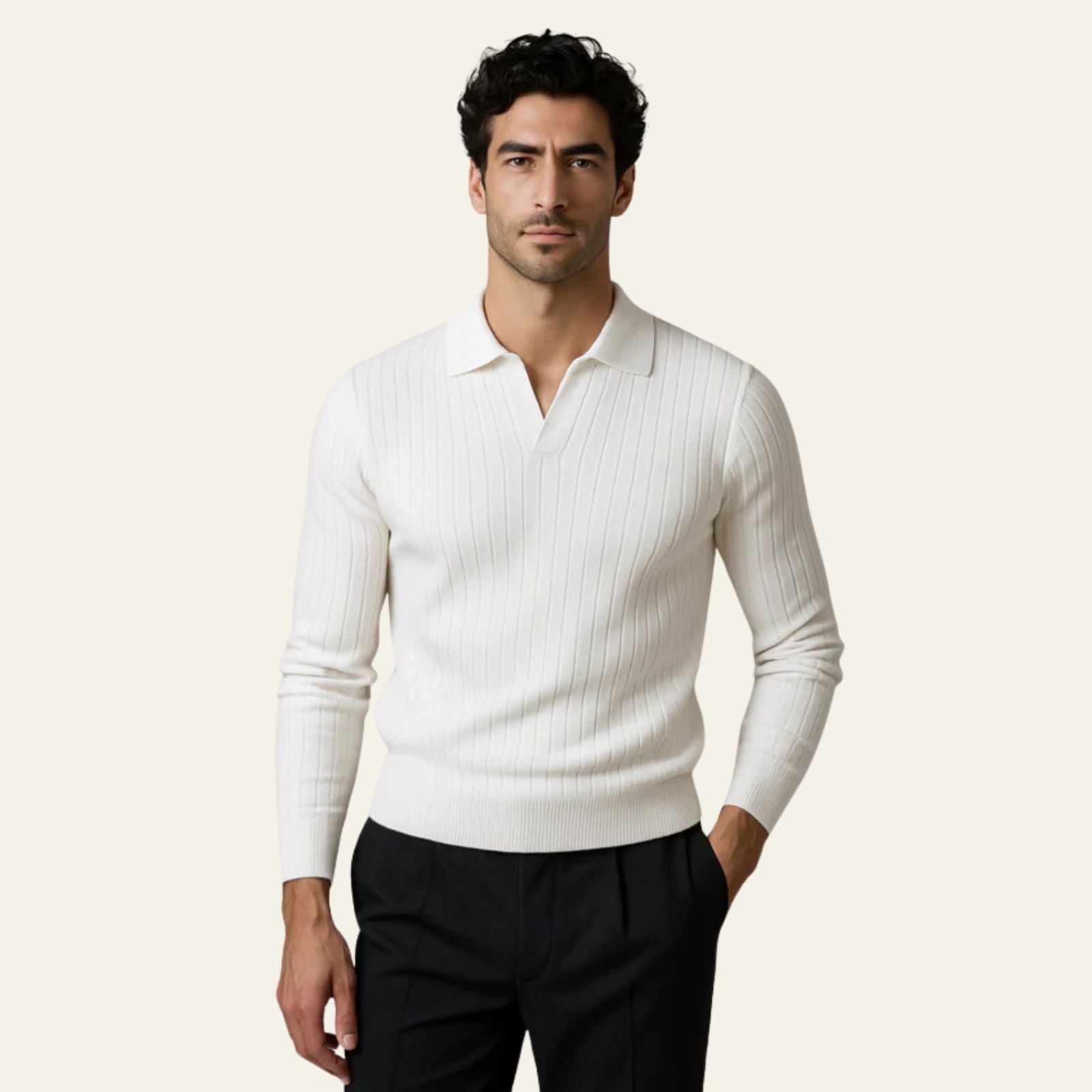 The Oslo Ribbed Knit Polo