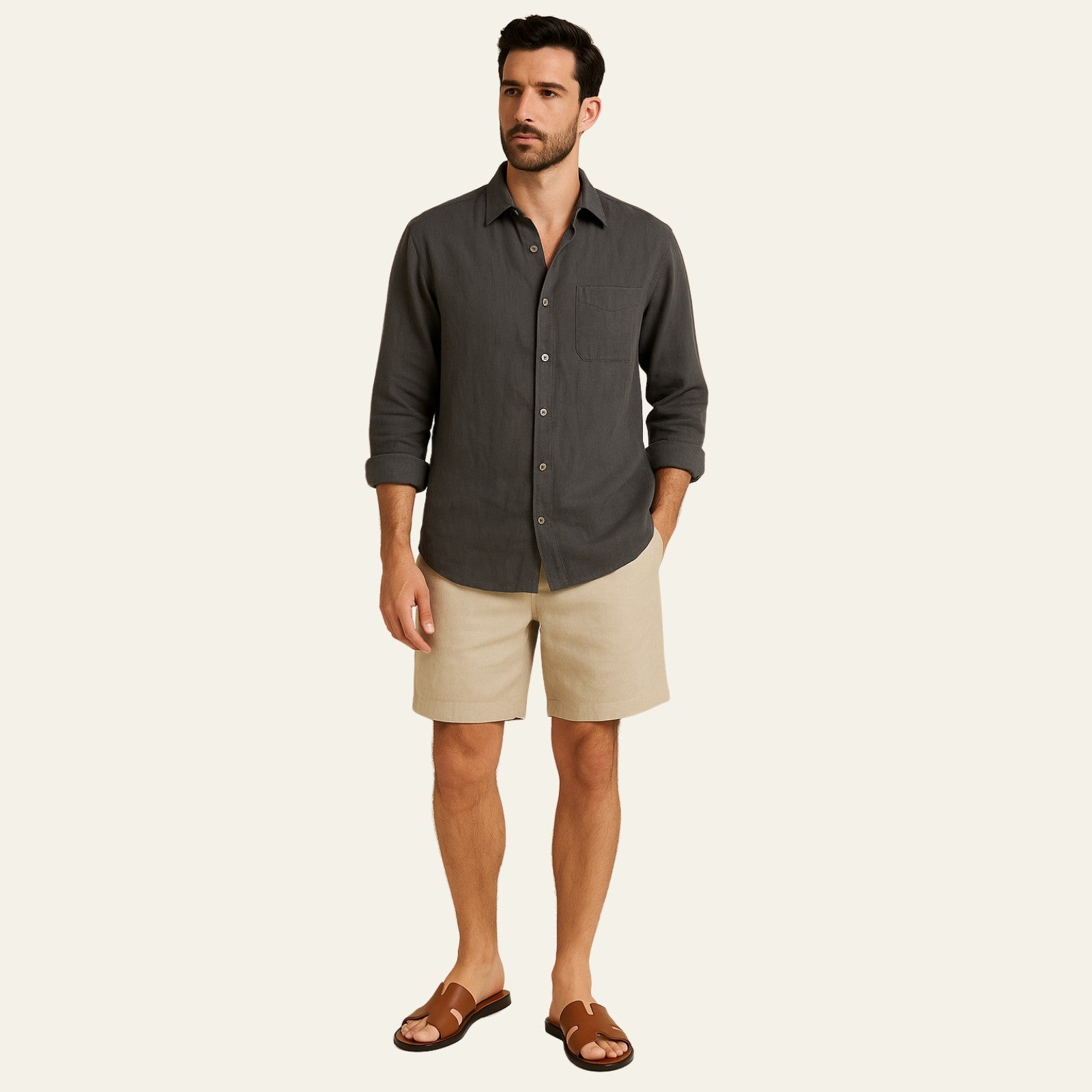 The Amalfi Linen Resort Shorts Set