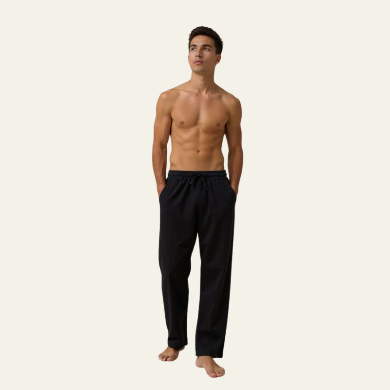 The Positano Cotton–Linen Drawstring Trouser