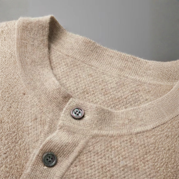 The Courchevel Cashmere Henley Sweater