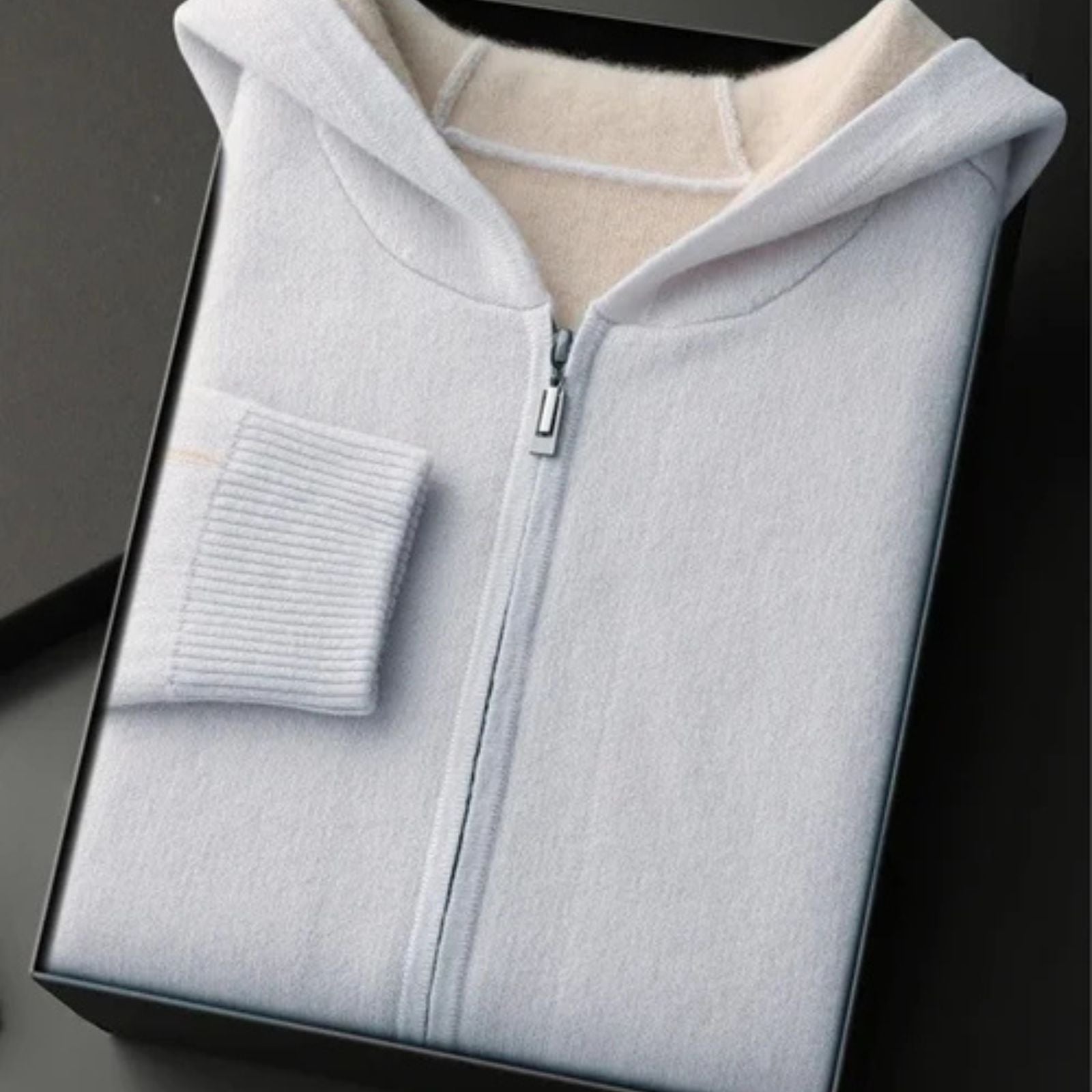 The Basel Cashmere Refined Zip Hoodie
