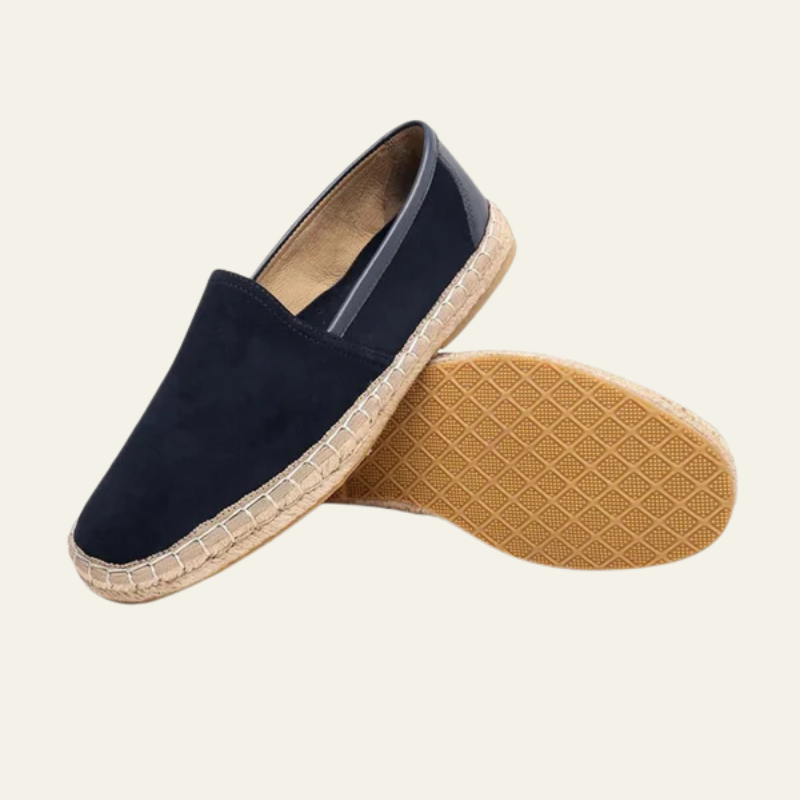 The Ravello Navy Suede Espadrille