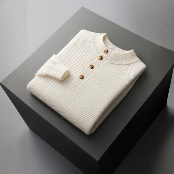 The Arosa Cashmere Button Knit