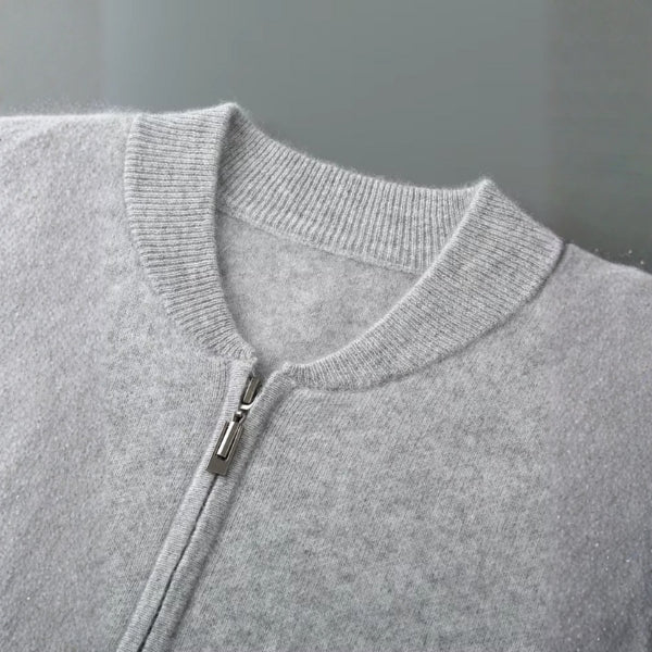 The Lucerne Cashmere Zip Knit