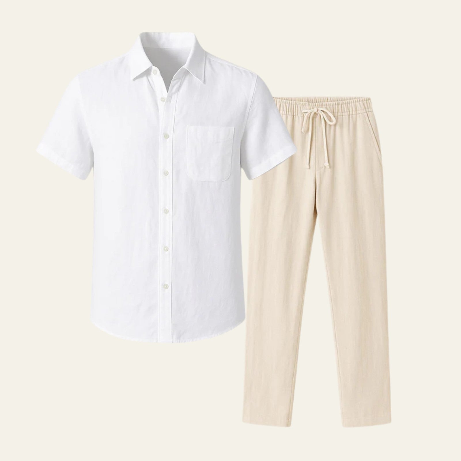 The Antibes Linen Tailored Pantalon Ensemble