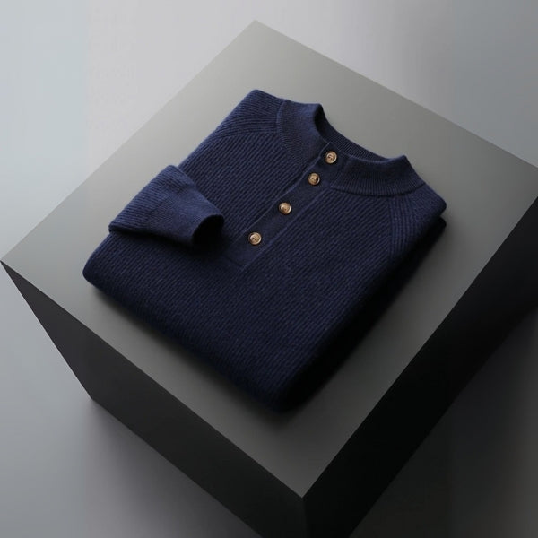 The Arosa Cashmere Button Knit