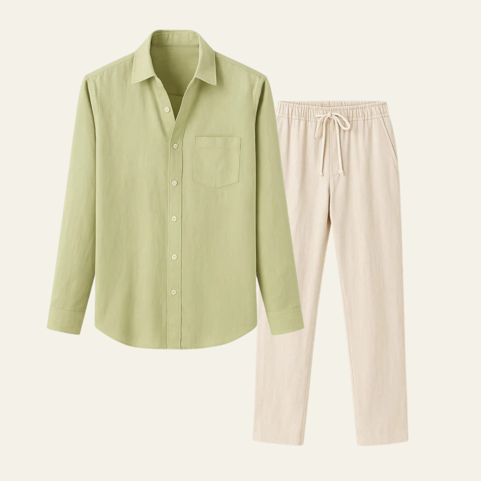 The Tangier Linen Tailored Trousers Set