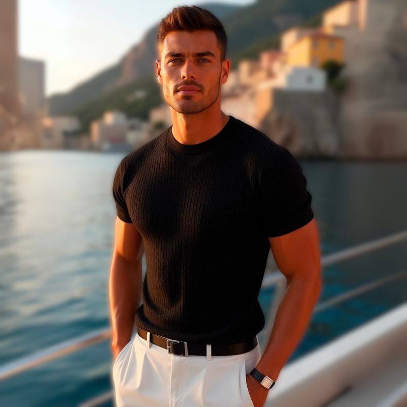 The Parma Ribbed Cotton Tee