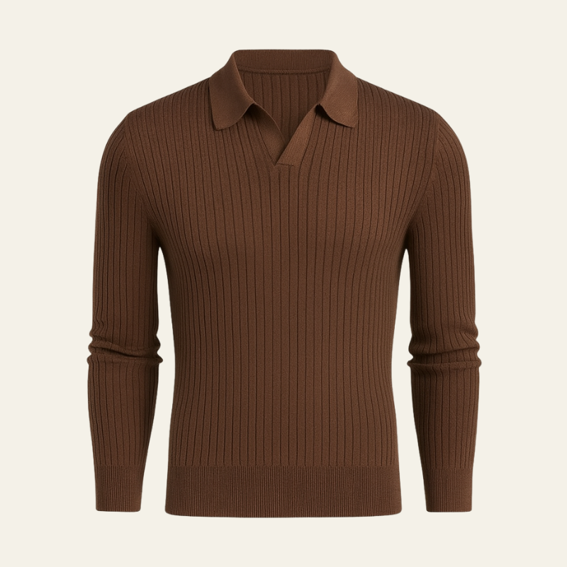 The Lucca Ribbed Knit Polo