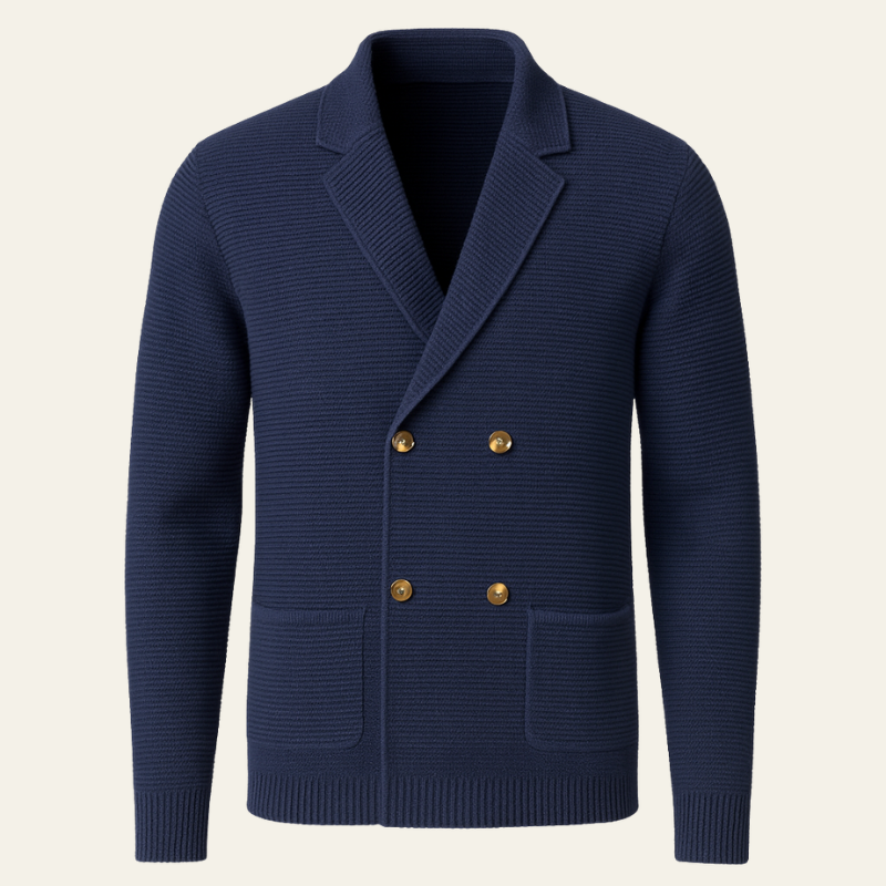 The Como Double-Breasted Knit Cardigan