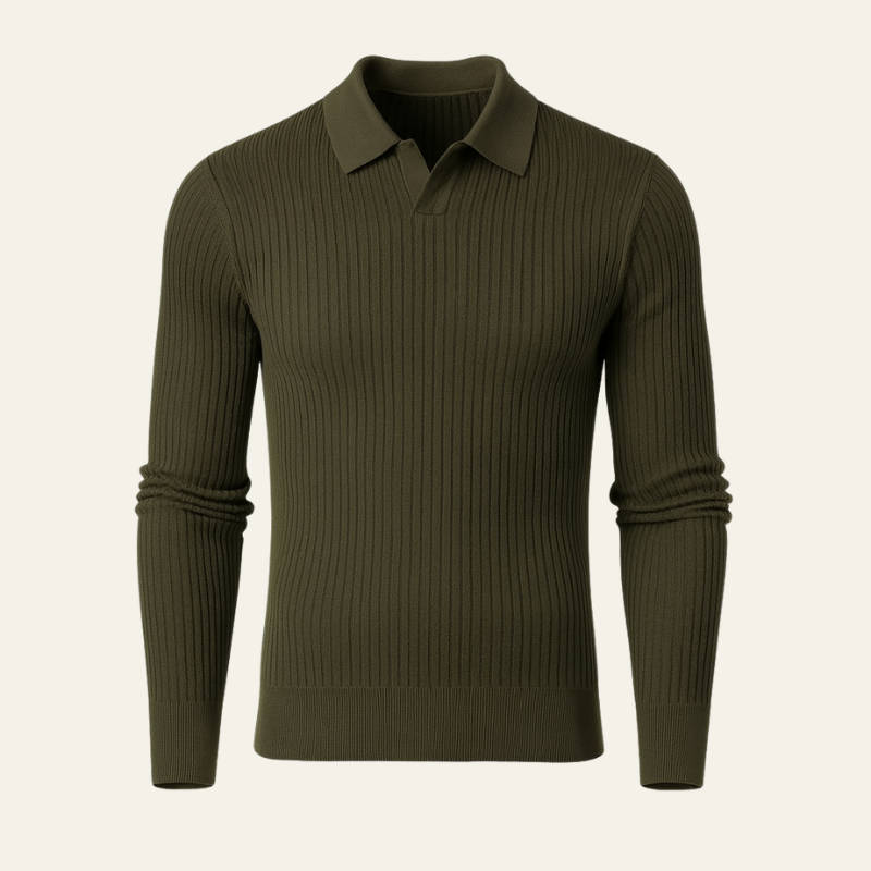 The Lucca Ribbed Cotton Polo