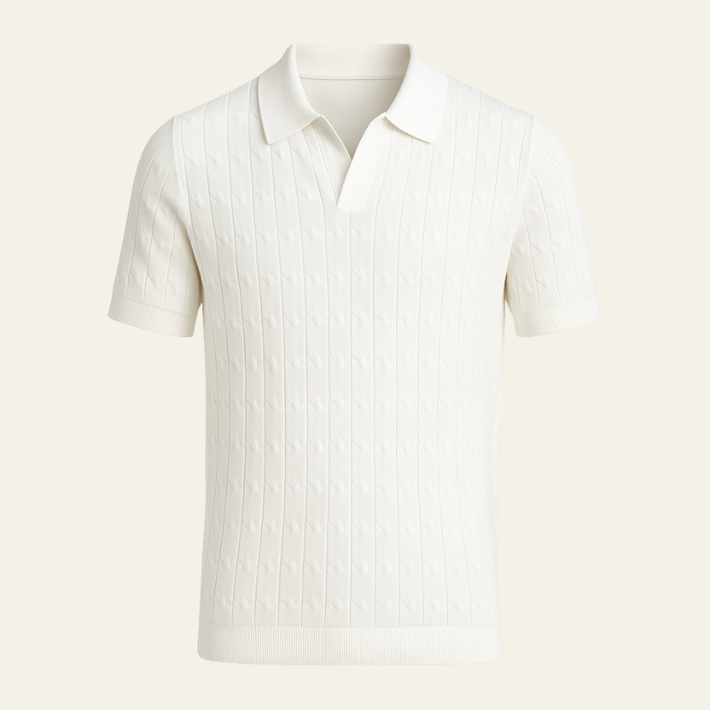 The Positano Textured Knit Polo