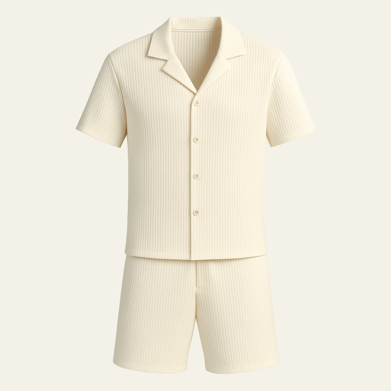 The Ravello Ribbed Cotton Lounge Set