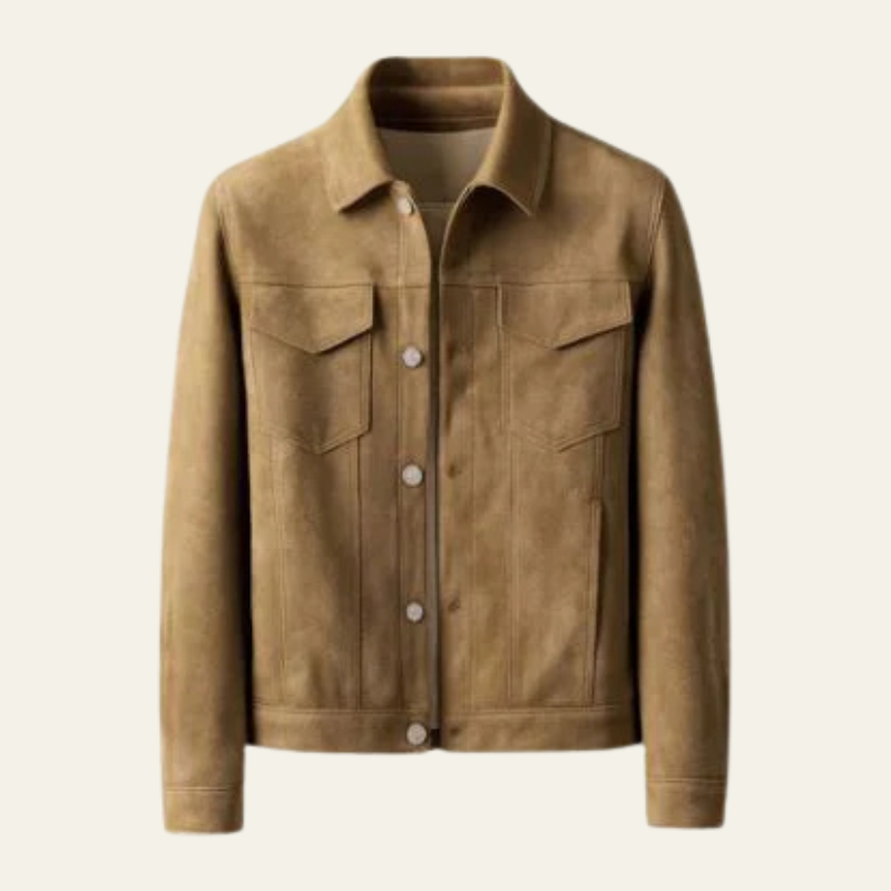 The Toulon Stretch Suede Lapel Jacket