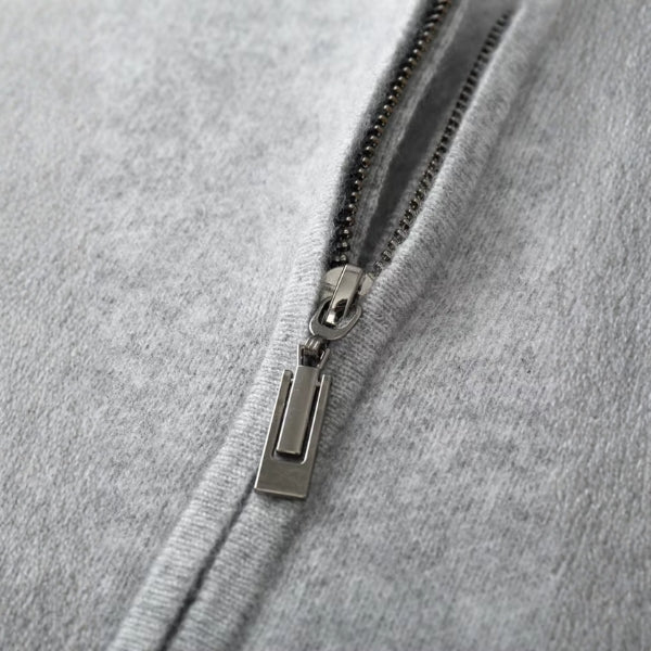 The Lucerne Cashmere Zip Knit