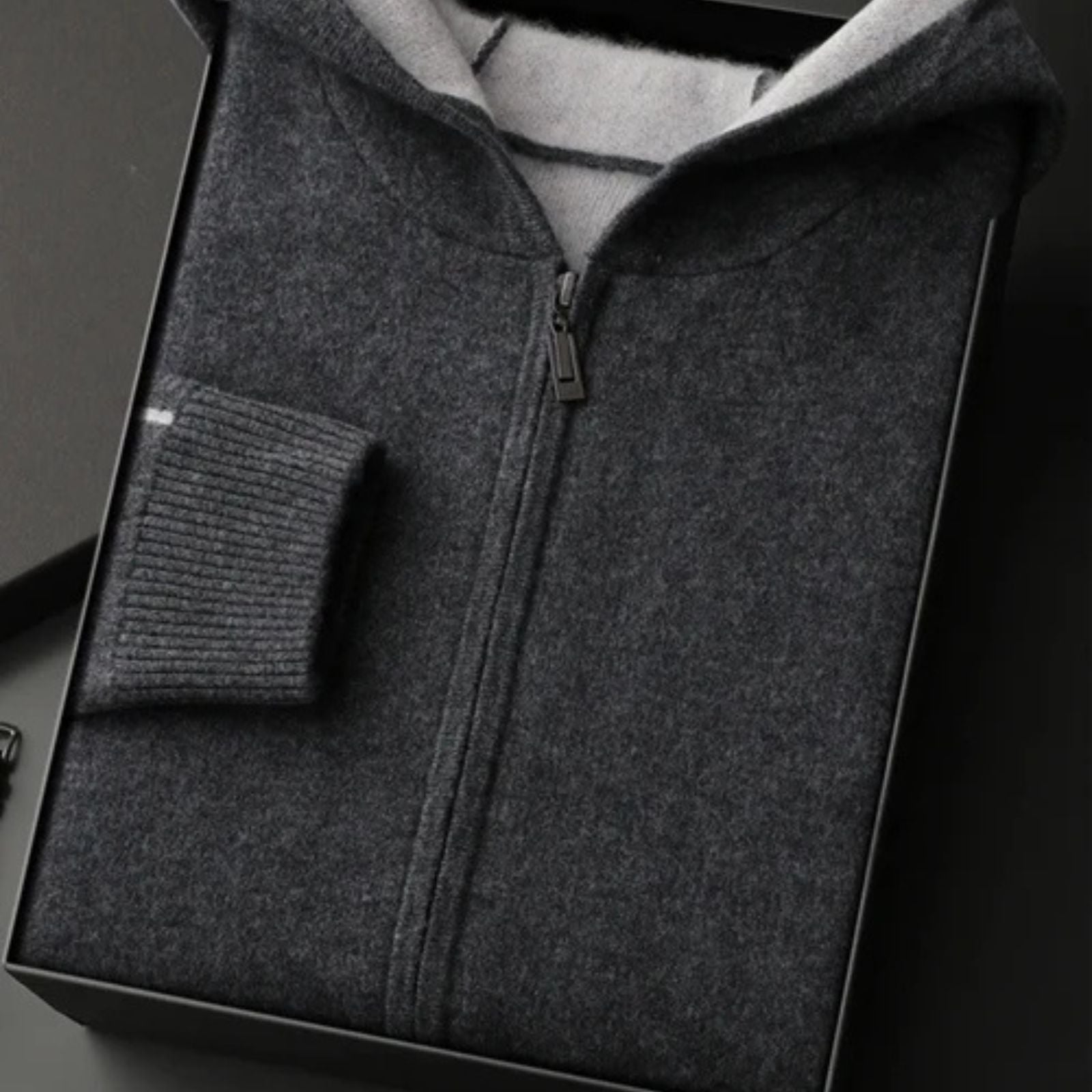 The Basel Cashmere Refined Zip Hoodie