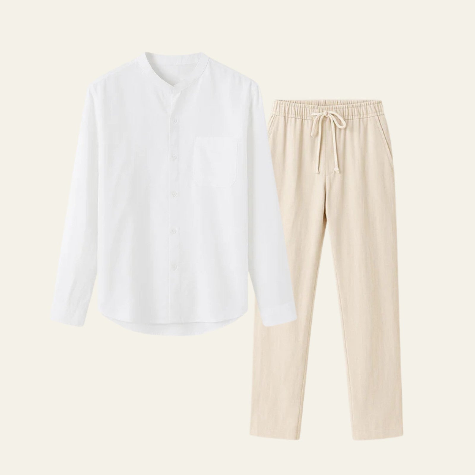 The Tangier Linen Tailored Trousers Set
