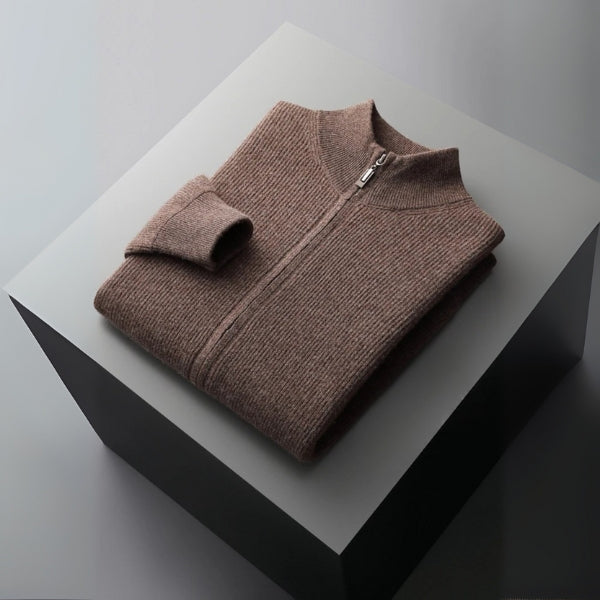 The Oslo Wool Track Zip Knit