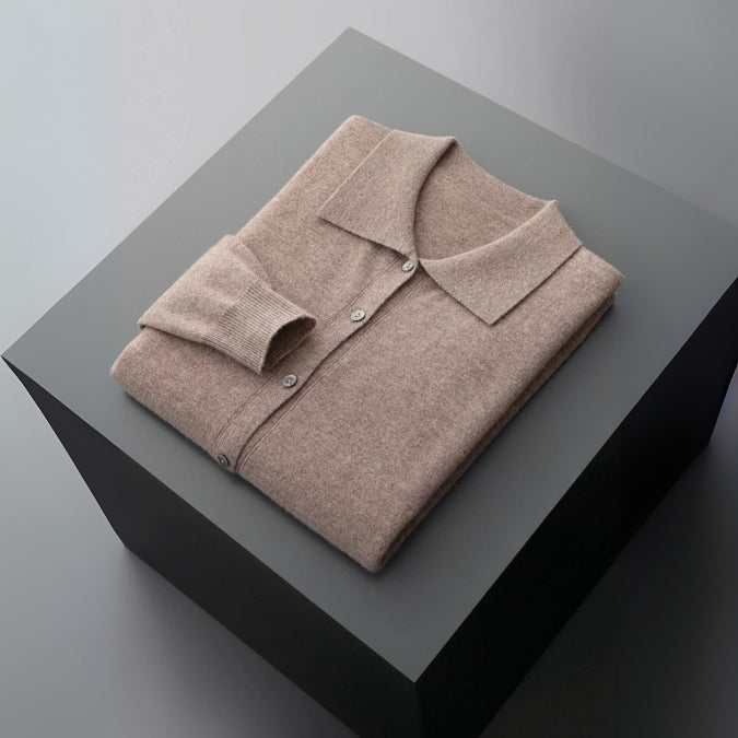 The Bellagio Merino Wool Polo Cardigan