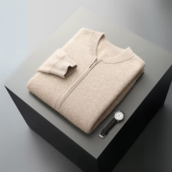The Lucerne Cashmere Zip Knit