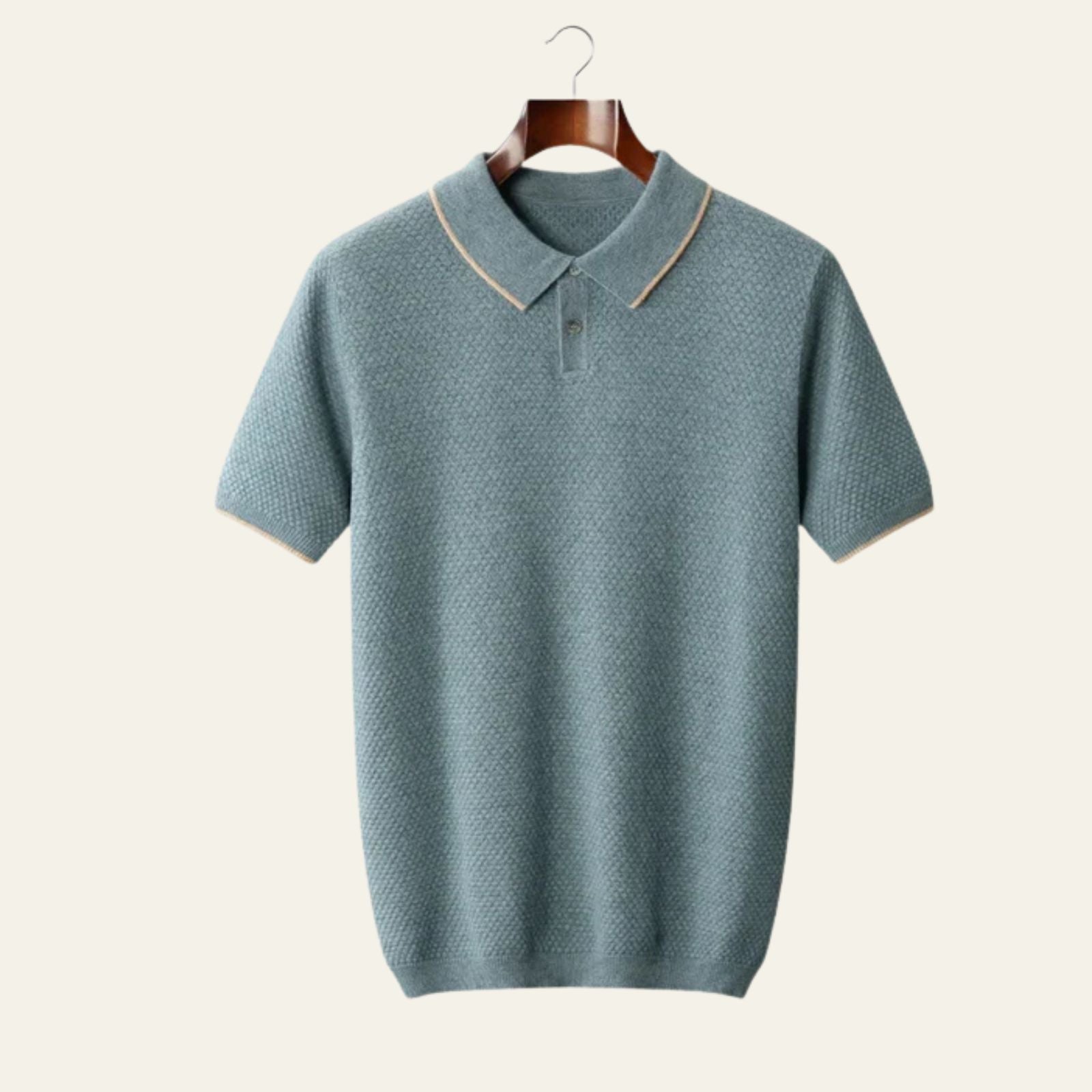The Ravello Two-Tone Cashmere Polo