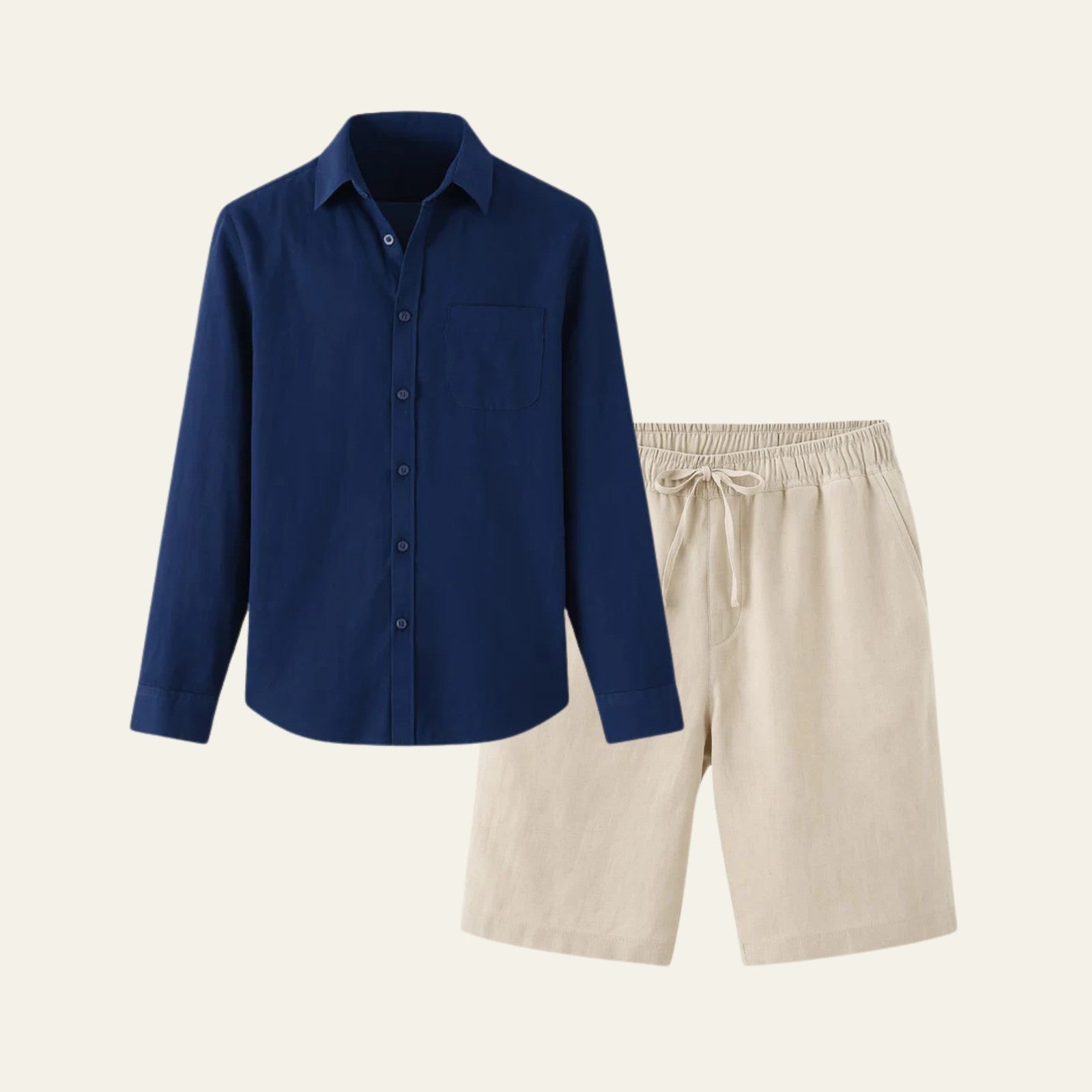 The Amalfi Linen Resort Shorts Set