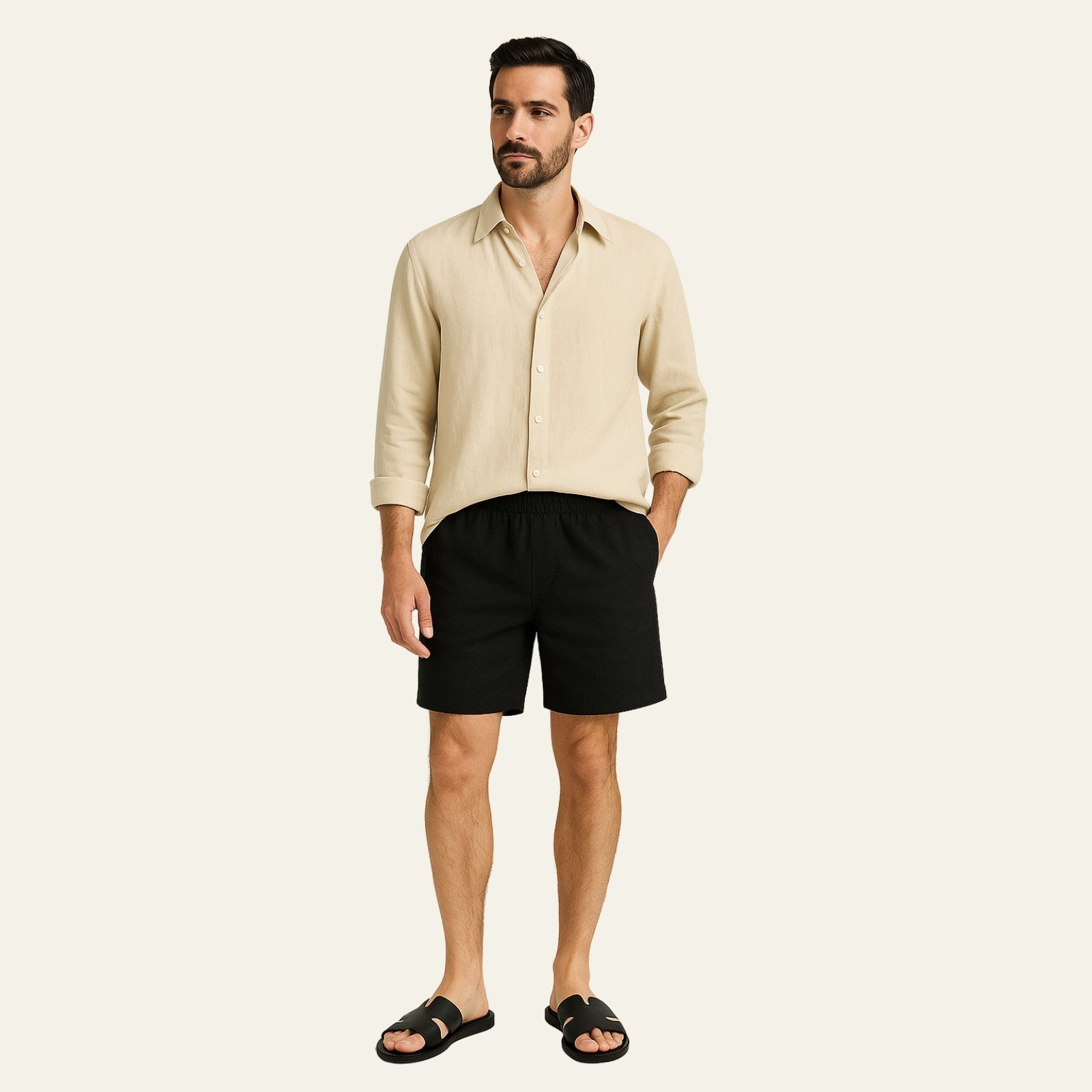 The Chamonix Linen Resort Shorts Ensemble