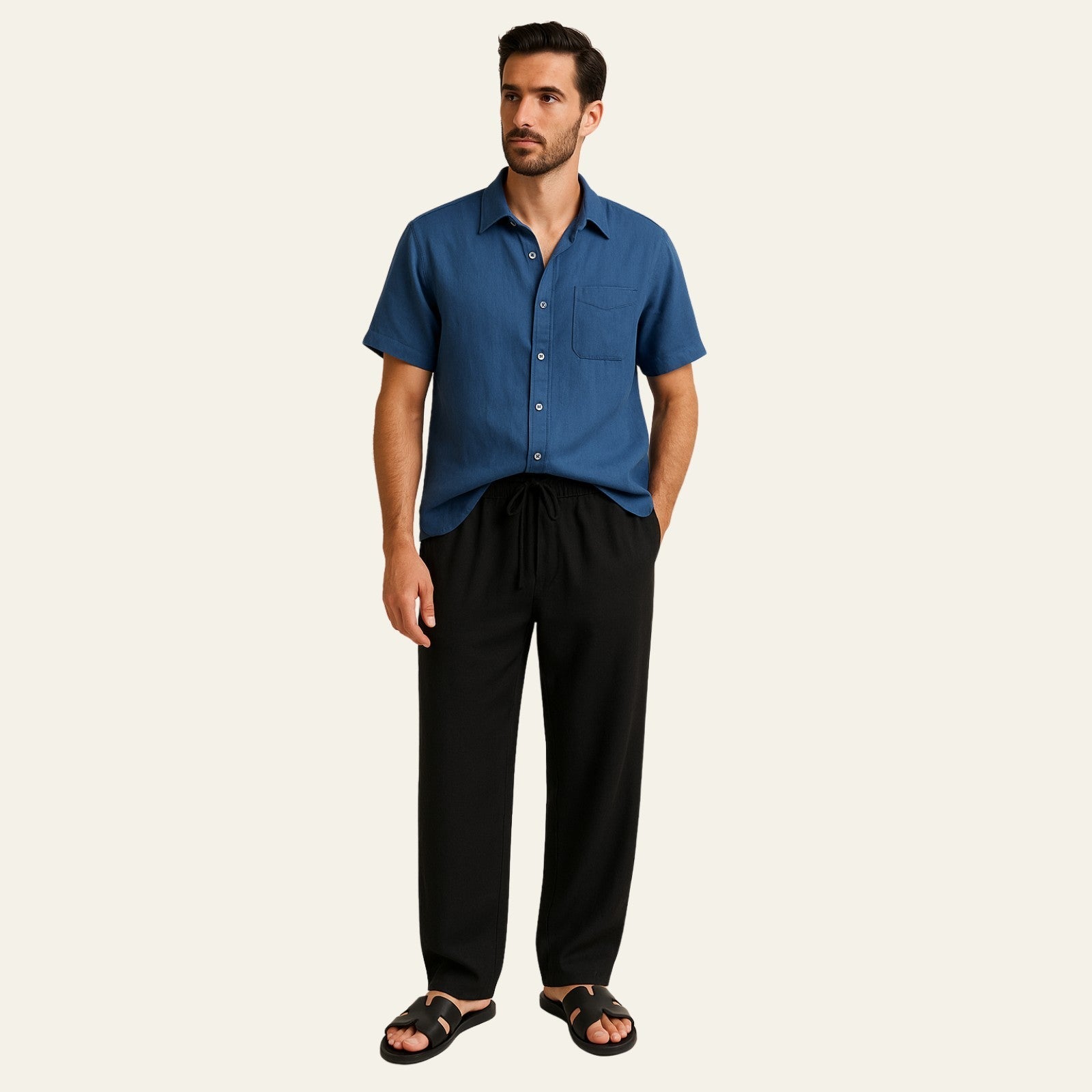 The Ravello Linen Slim Pantalon Set