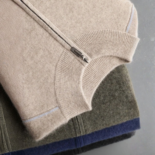 The Lausanne Cashmere Zip Knit