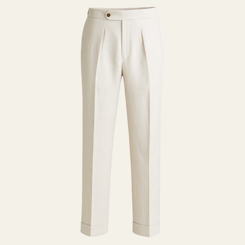 The Amalfi Linen Pleated Trouser