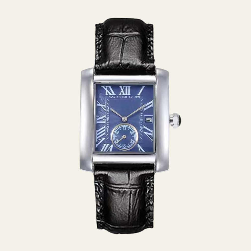 The Lyon Leather Rectangular Watch