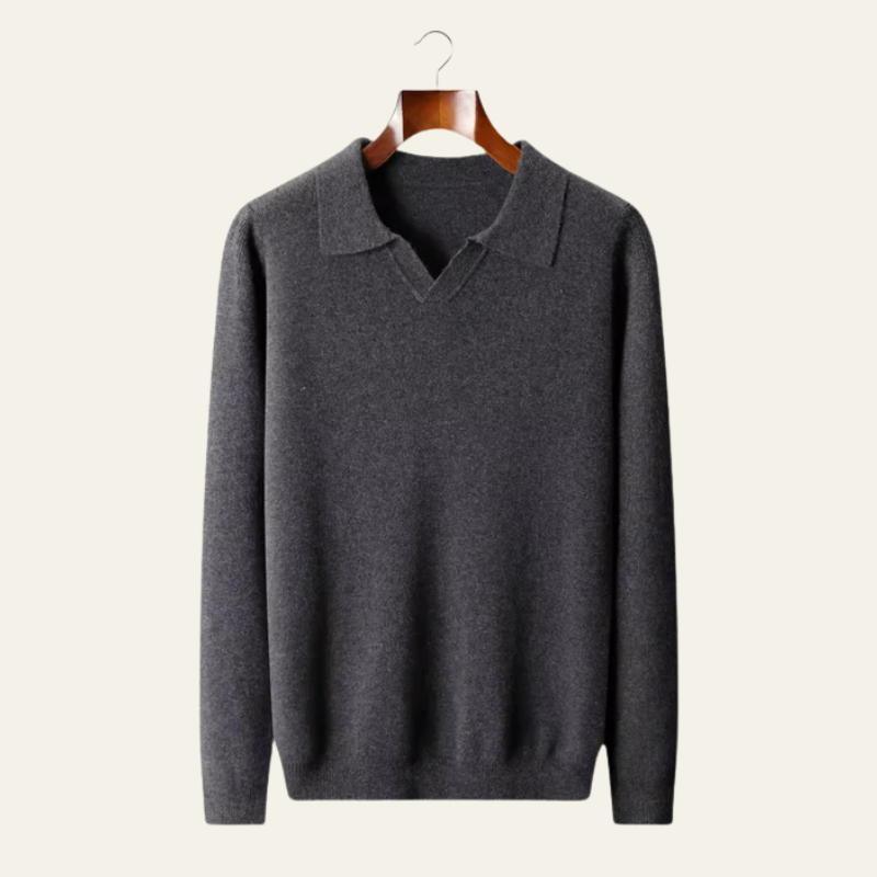The Vicenza Merino Polo Sweater