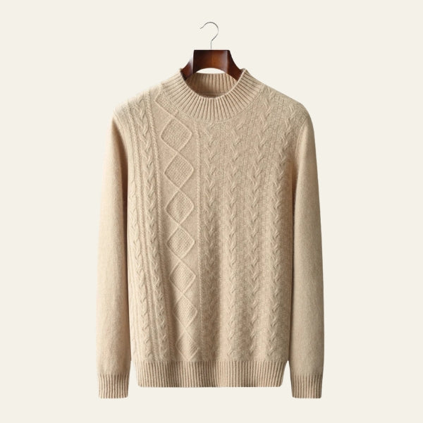 The Taormina Merino Wool Cable Crew