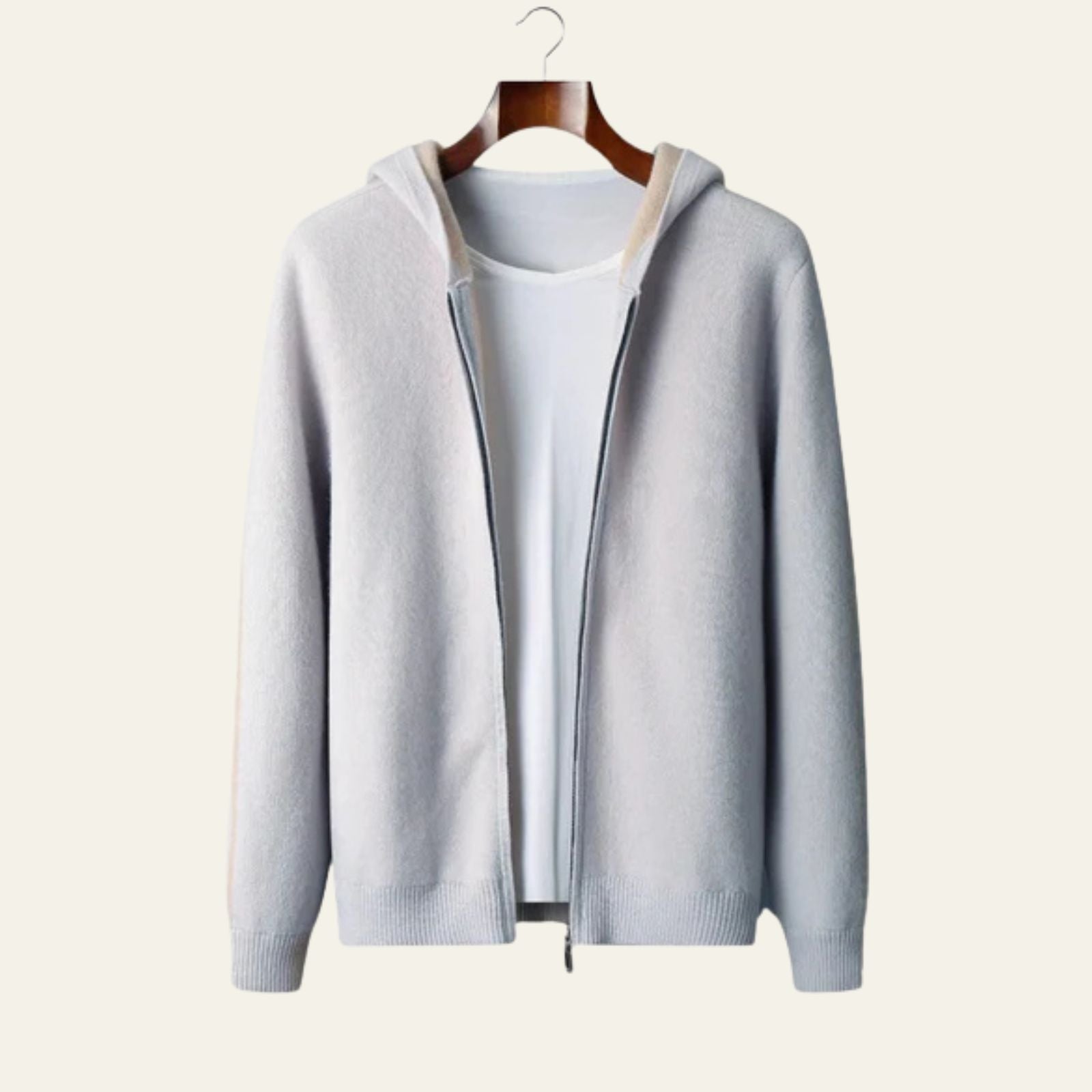 The Basel Cashmere Refined Zip Hoodie
